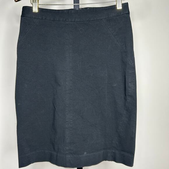 Ann‎ Taylor pencil Skirt-size 4- black knee length - Picture 1 of 4
